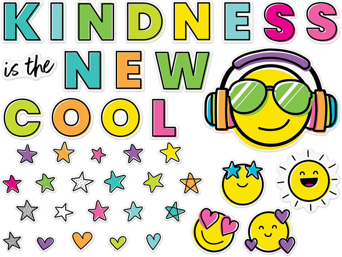 Kind Vibes Kindness Is the New Cool Bulletin Board Set - US 7290