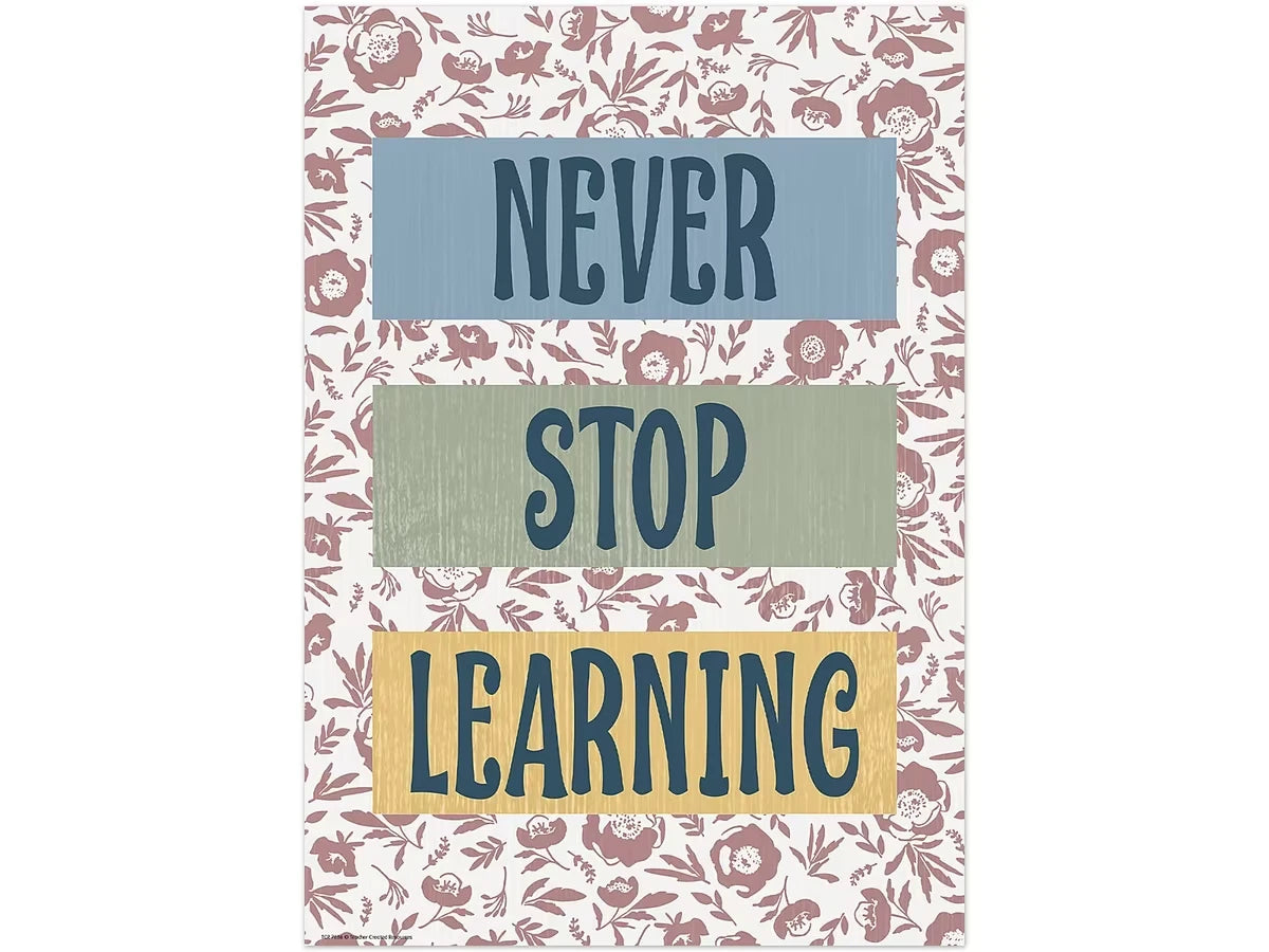 Classroom Cottage Never Stop Learning Poster - US 6145