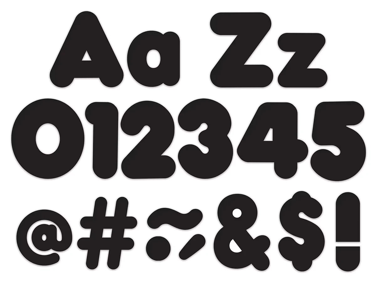 Black 4" Punch-Out Letters - US 2545