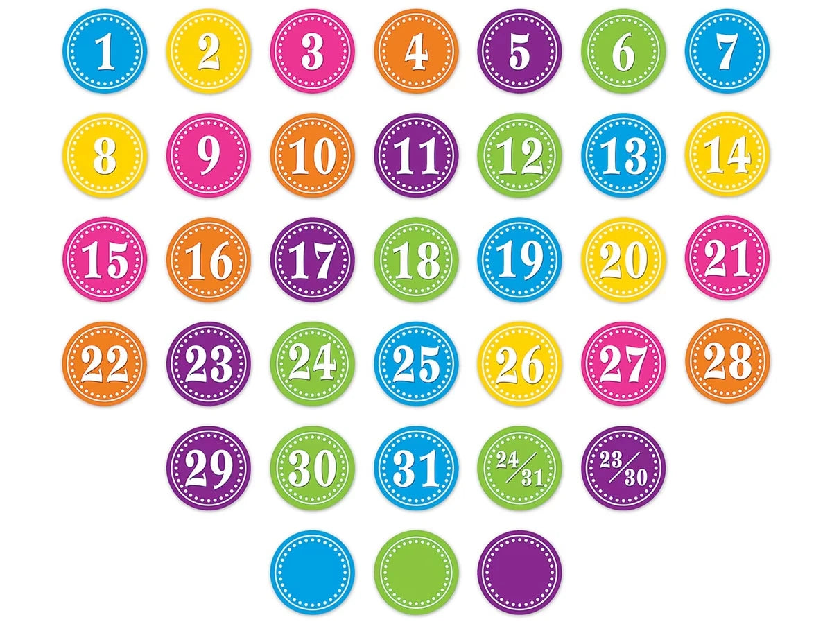 Bright Circle Calendar Mini Accents - US 7896