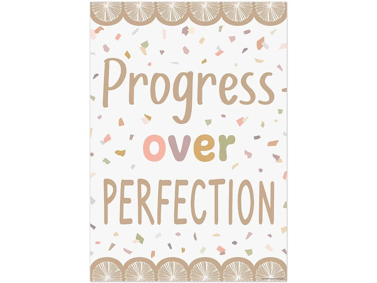 Terrazzo Tones Progress Over Perfection Poster - US 3434