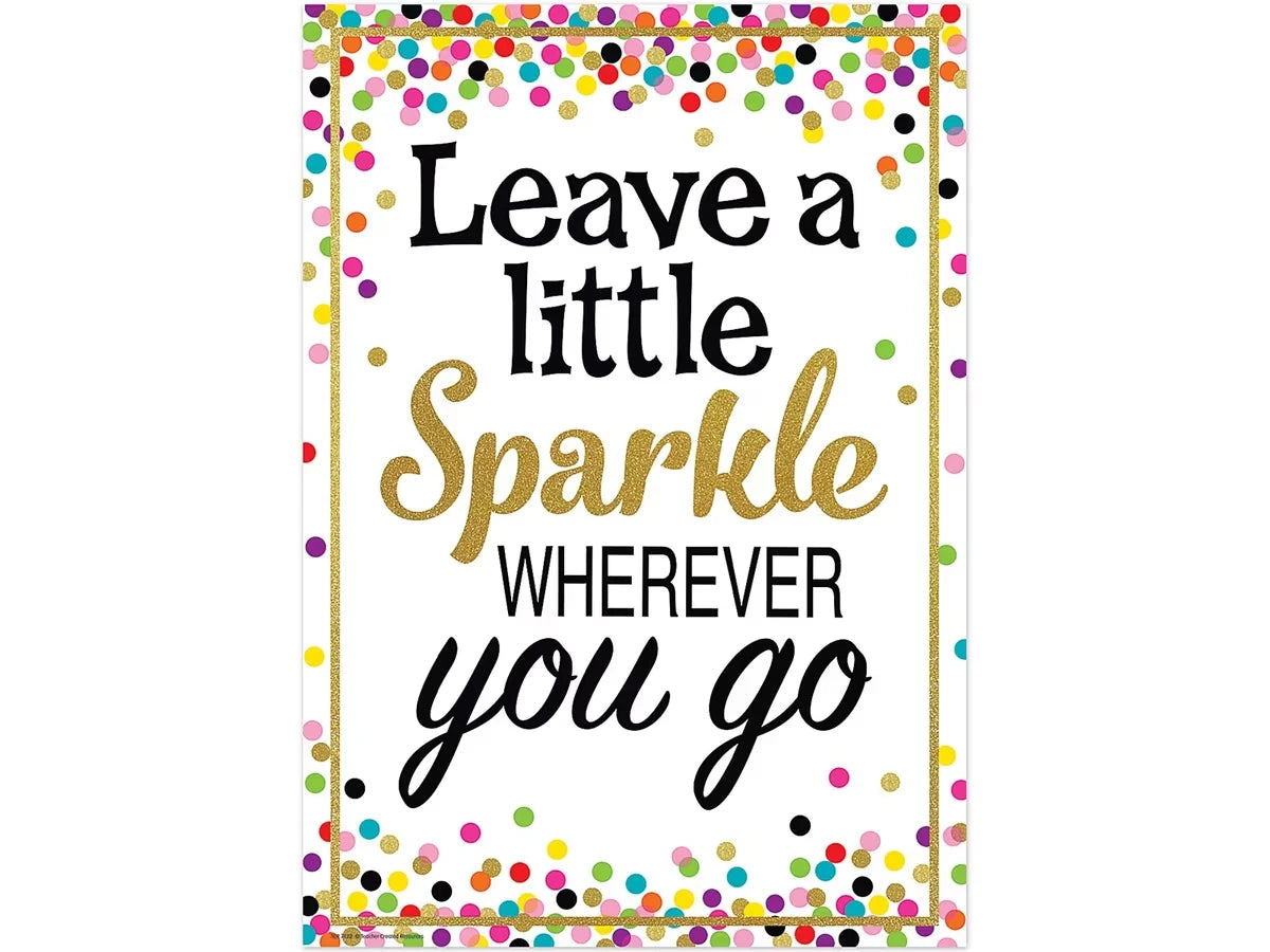 Confetti Leave a Little Sparkle Poster - US 2227