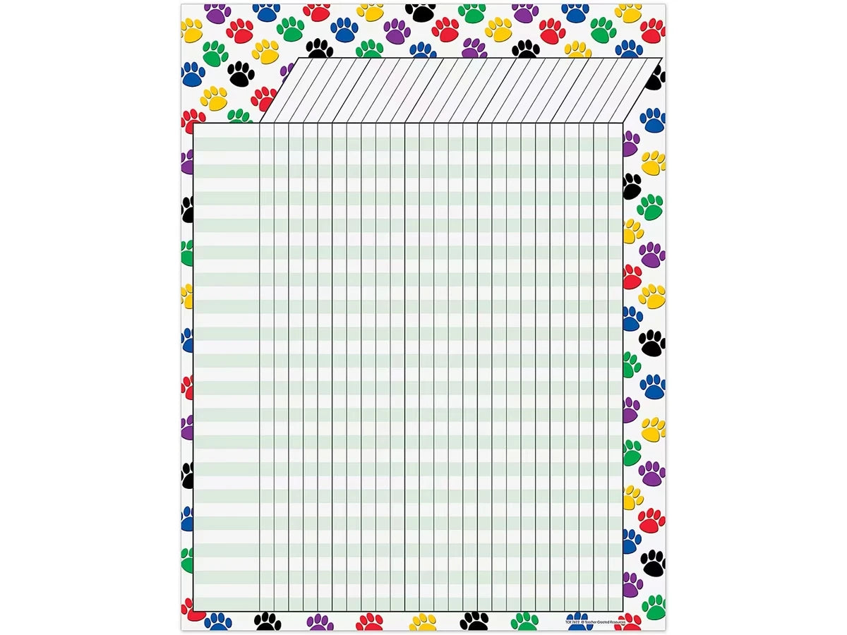 Paw Print Incentive Chart - US 9208
