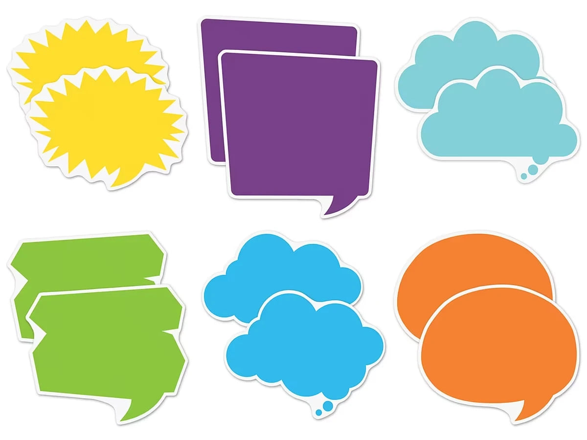 Colorful Speech & Thought Bubble Accents - US 6932