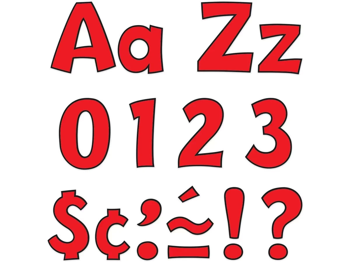 Red Playful 4" Punch-Out Letters - US 4218