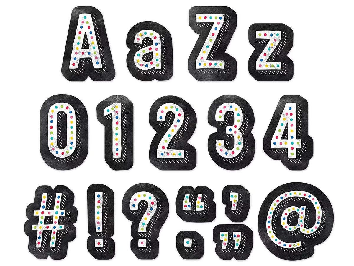 Chalk It Up! Colorful Chalk 4" Punch-Out Letters - US 1836