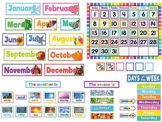 Colorful Calendar Bulletin Board Set - US 5323