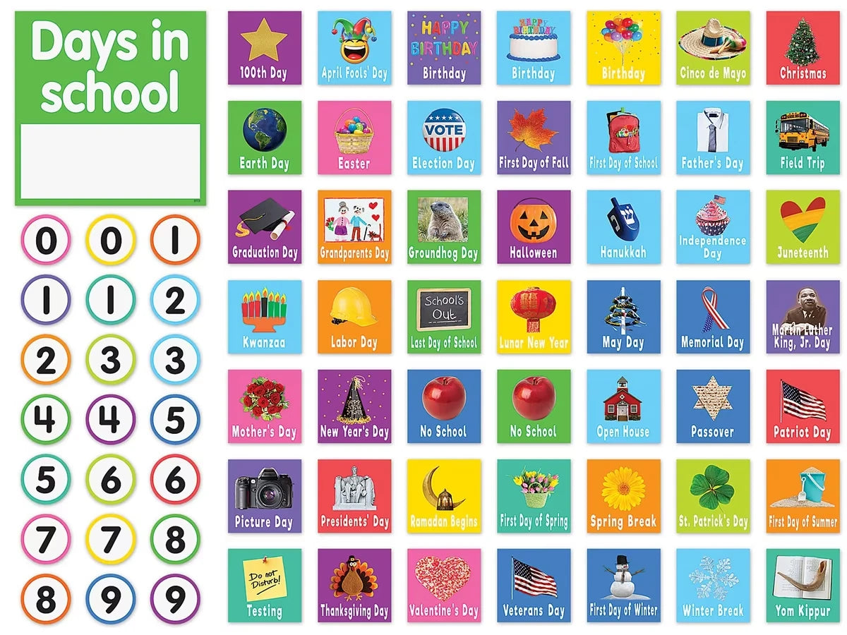 Colorful Calendar Bulletin Board Set - US 5323