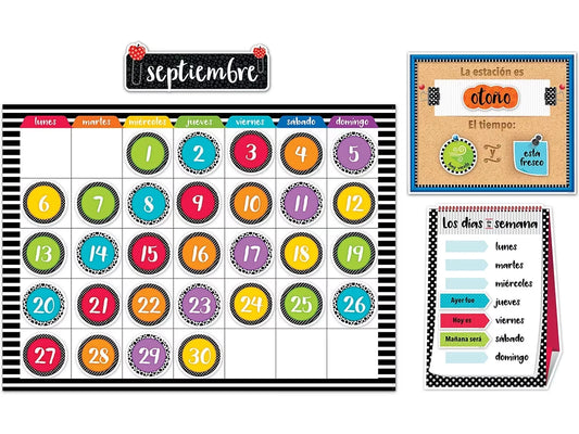 Bold & Bright Spanish Calendar Bulletin Board Set - US 7018