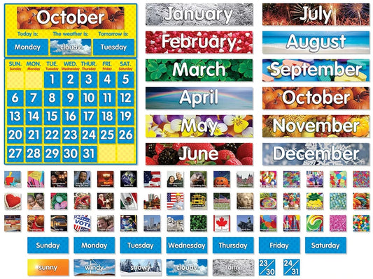 Photo Card Calendar Bulletin Board Set - US 1115