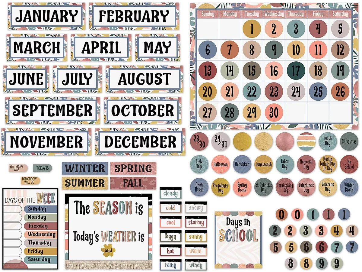 Wonderfully Wild Calendar Bulletin Board Set - US 5620