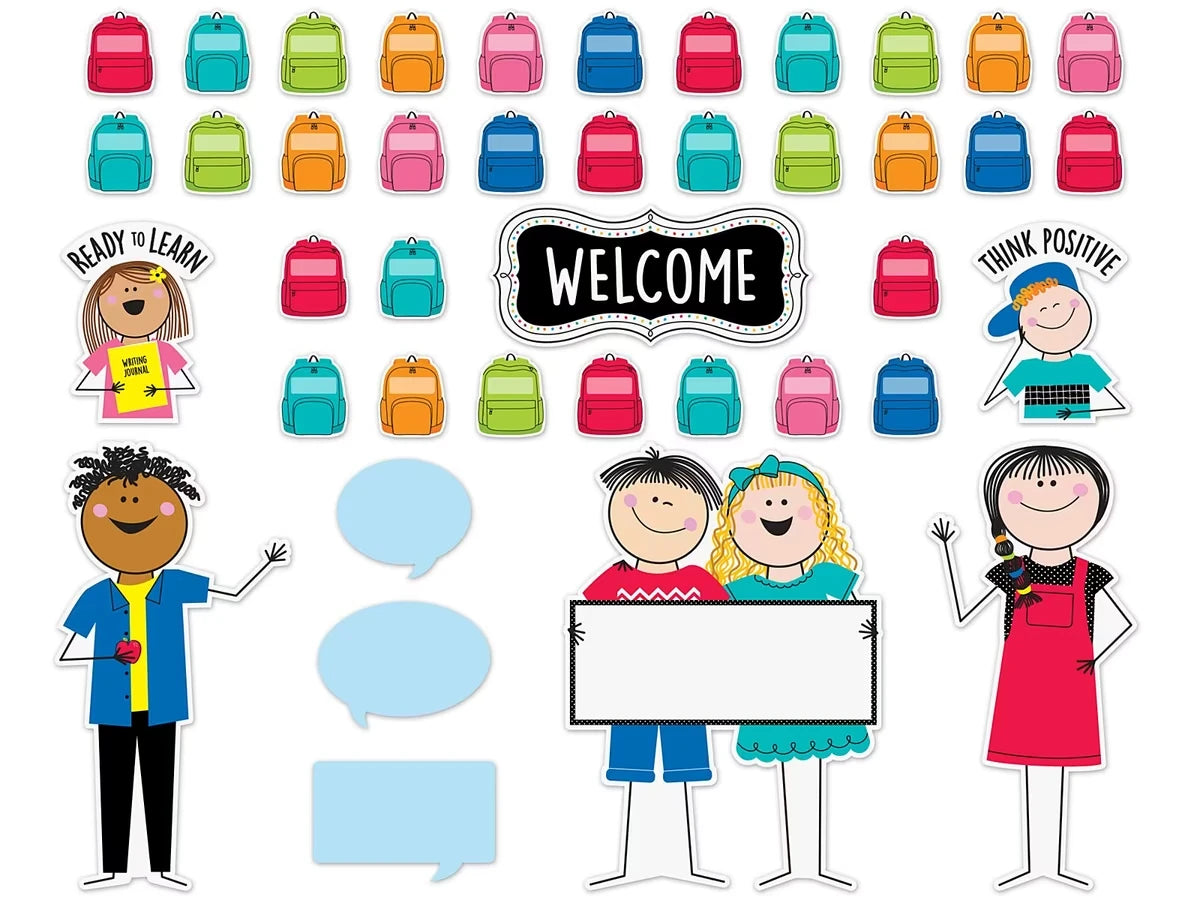 Stick Kids Welcome Bulletin Board Set - US 7299
