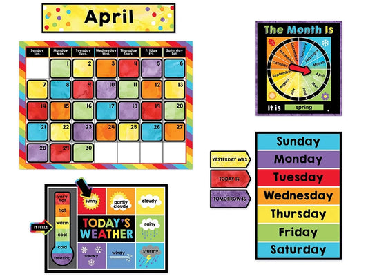 Celebrate Learning Calendar Bulletin Board Set - US 2743