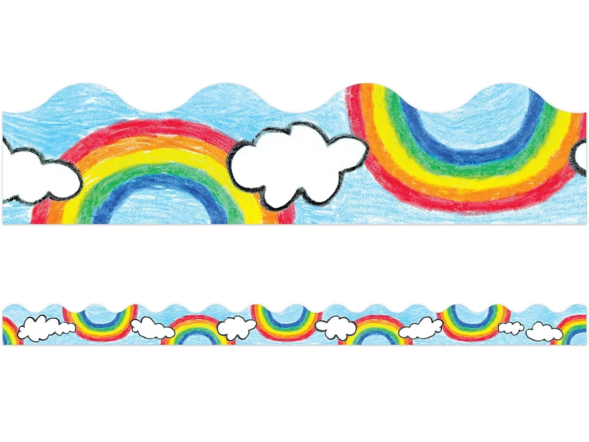 Rainbows & Clouds Scalloped Border - US 1069