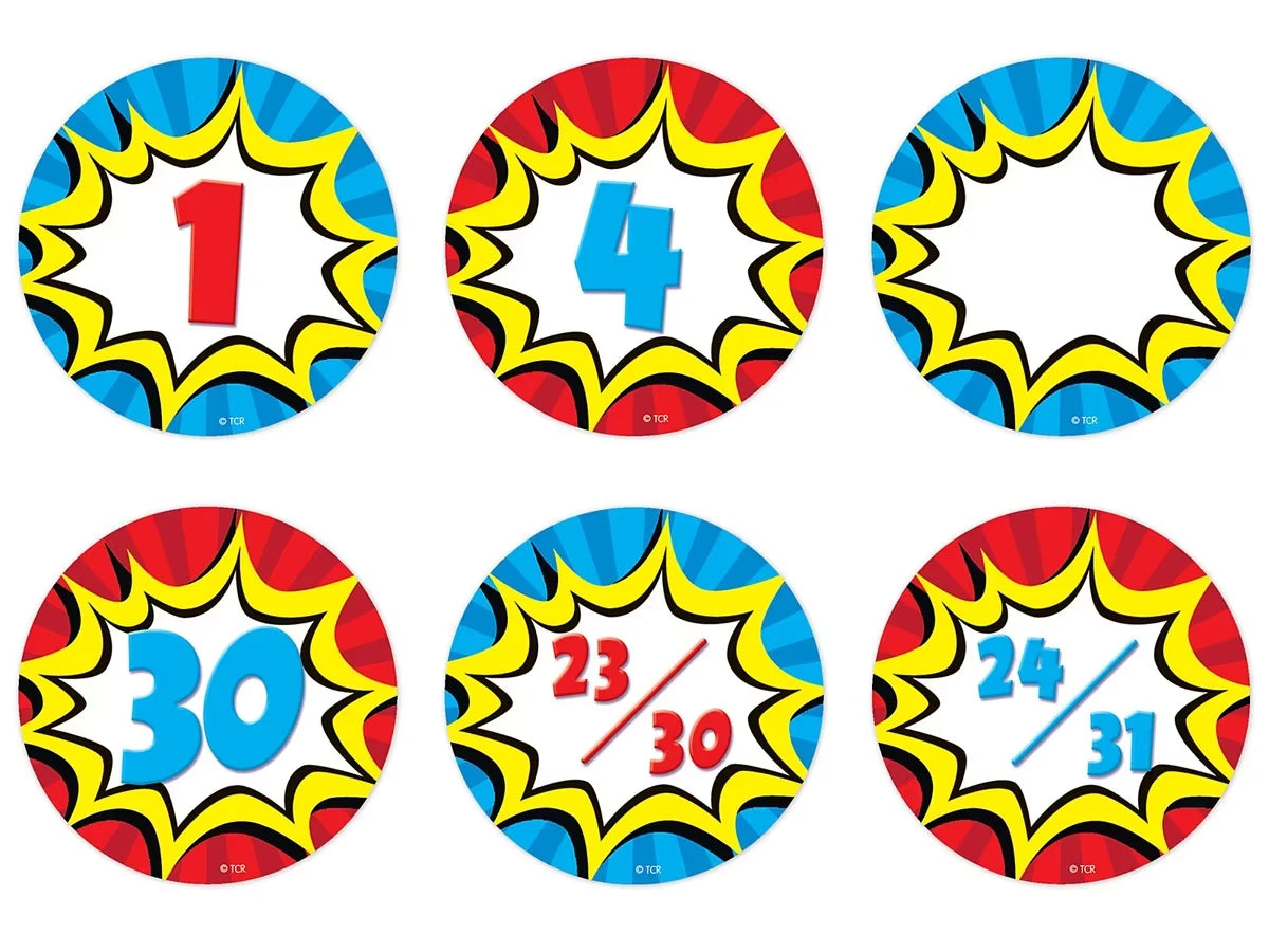 Superhero Calendar Mini Accents - US 6707