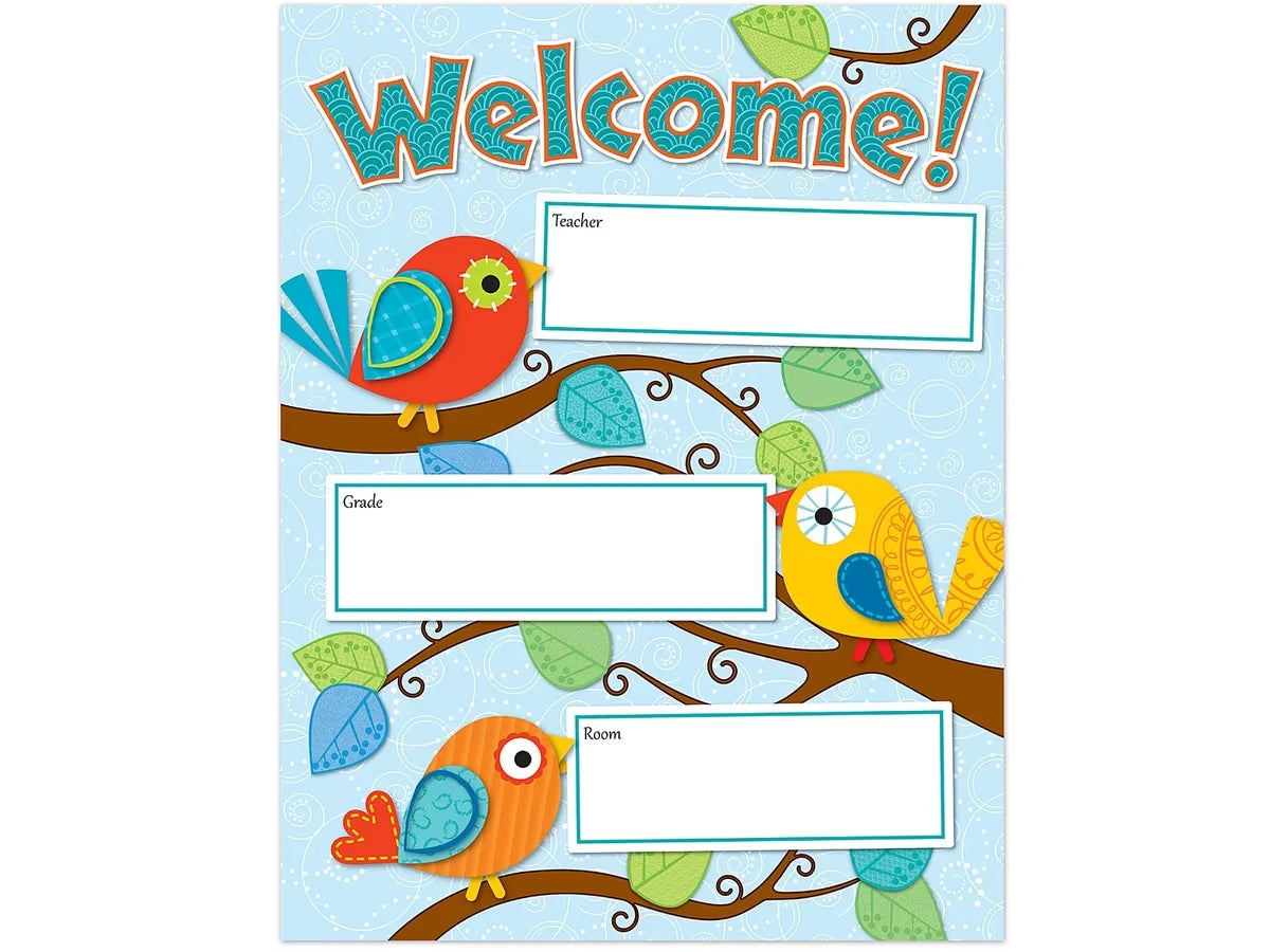 Boho Birds Welcome Poster - US 7741