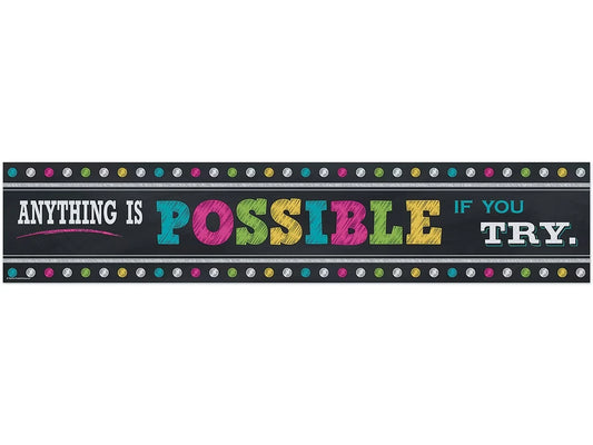 Chalkboard Brights Motivational Banner - US 9874