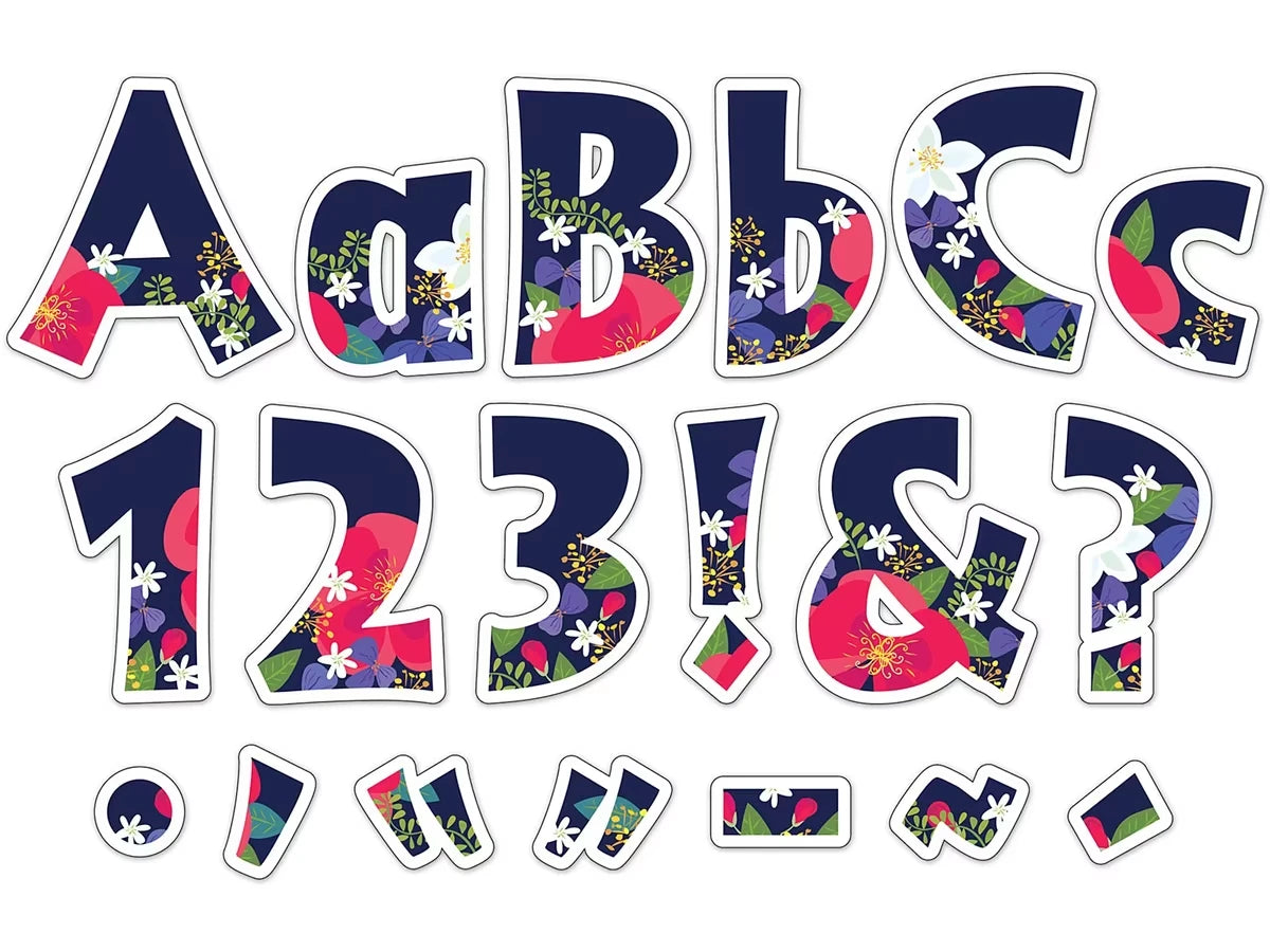 Petals & Prickles Floral 4" Punch-Out Letters - US 6254