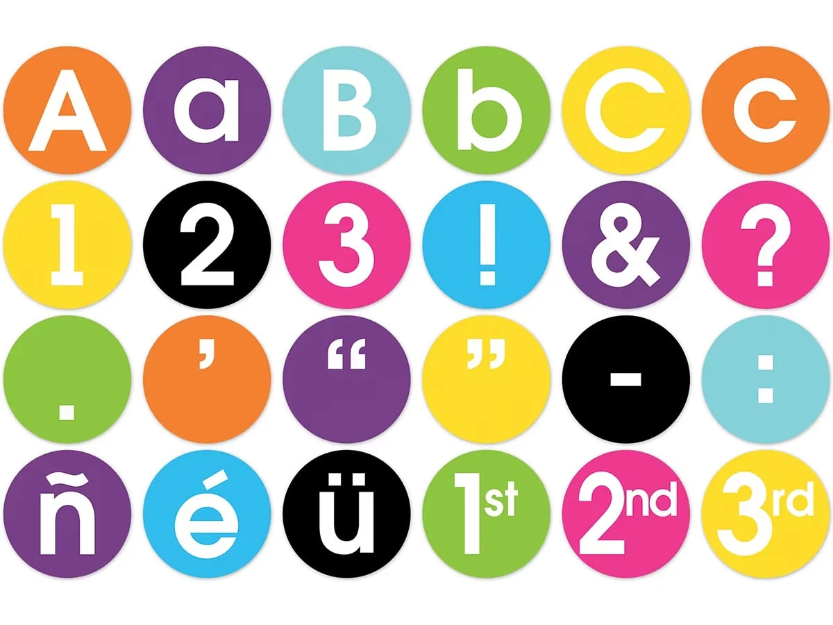 Colorful Circle 3" Punch-Out Letters - US 6713