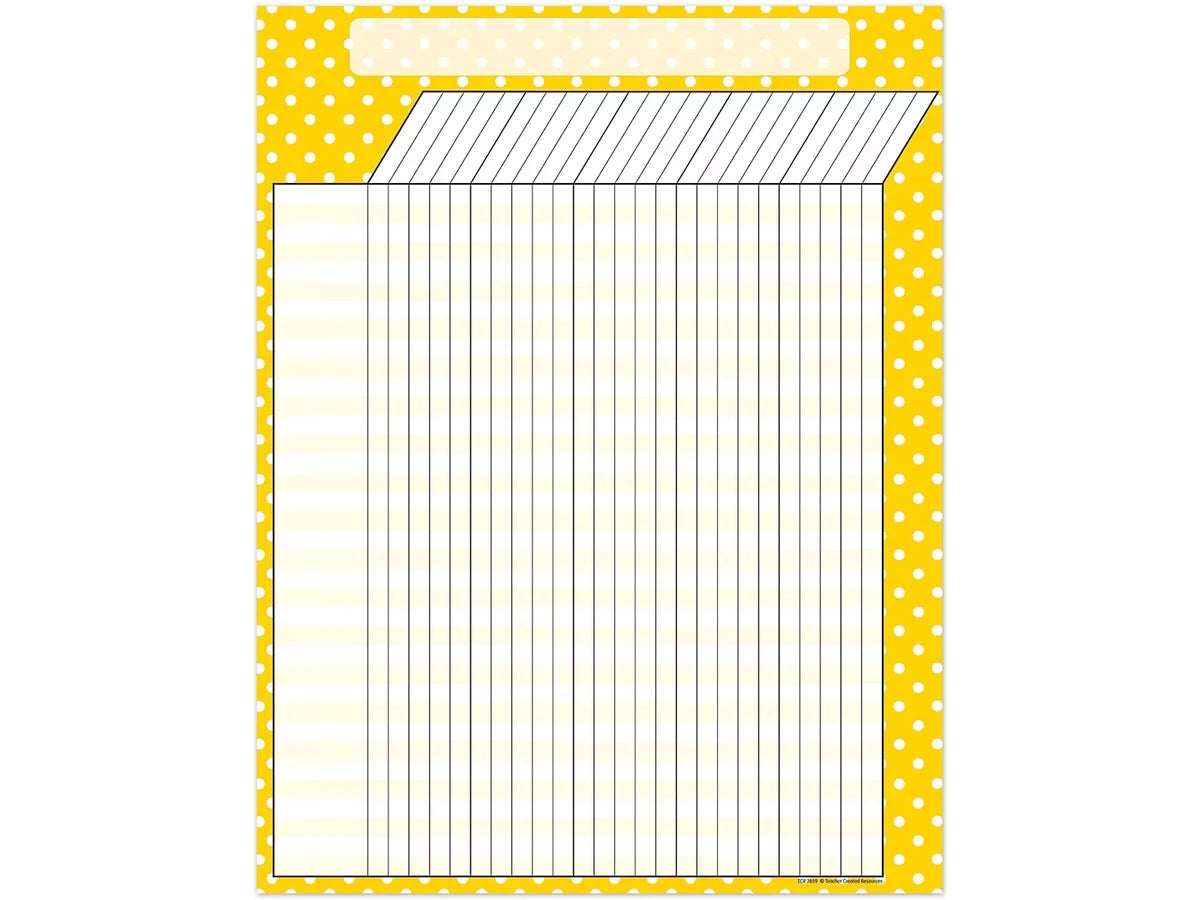 Yellow Polka Dot Incentive Chart - US 1628