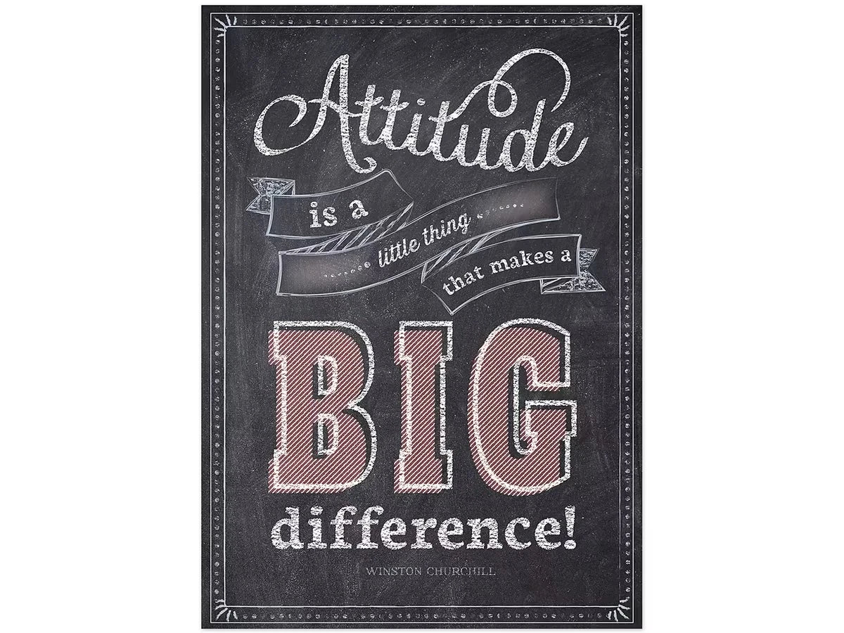 Chalk It Up! Attitude Makes a Big Difference Poster - US 9689