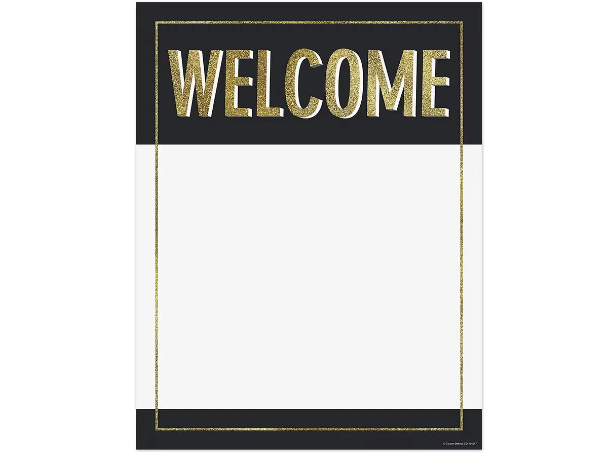 Sparkle & Shine Welcome Poster - US 4123