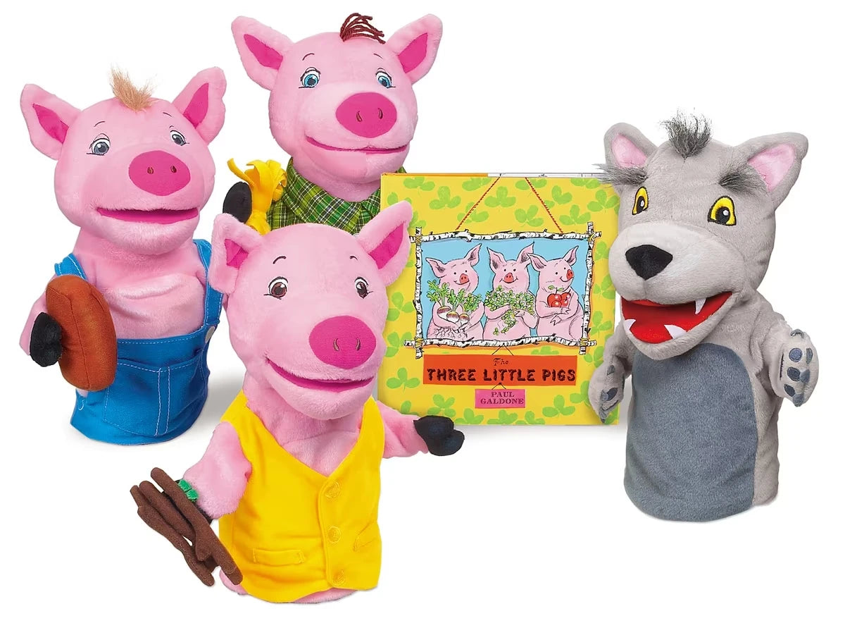 The Three Little Pigs Storytelling Puppet Set - US 7978