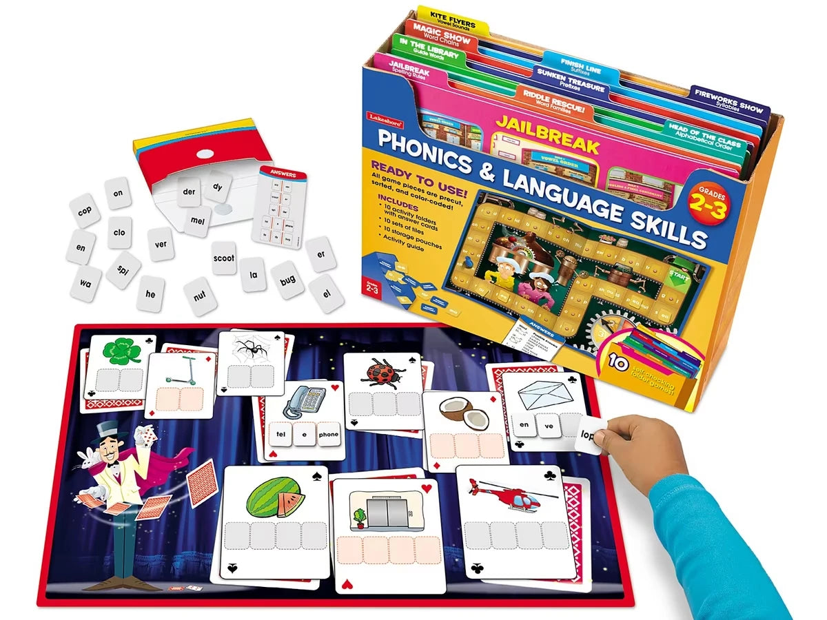 Phonics & Language Skills Folder Game Library - Gr. 2-3 - US 7164