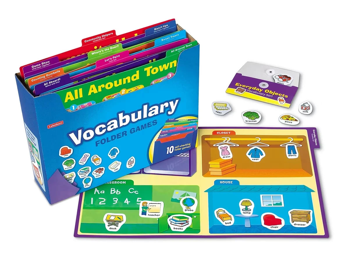 Vocabulary Folder Game Library - Pre K-K - US 9852