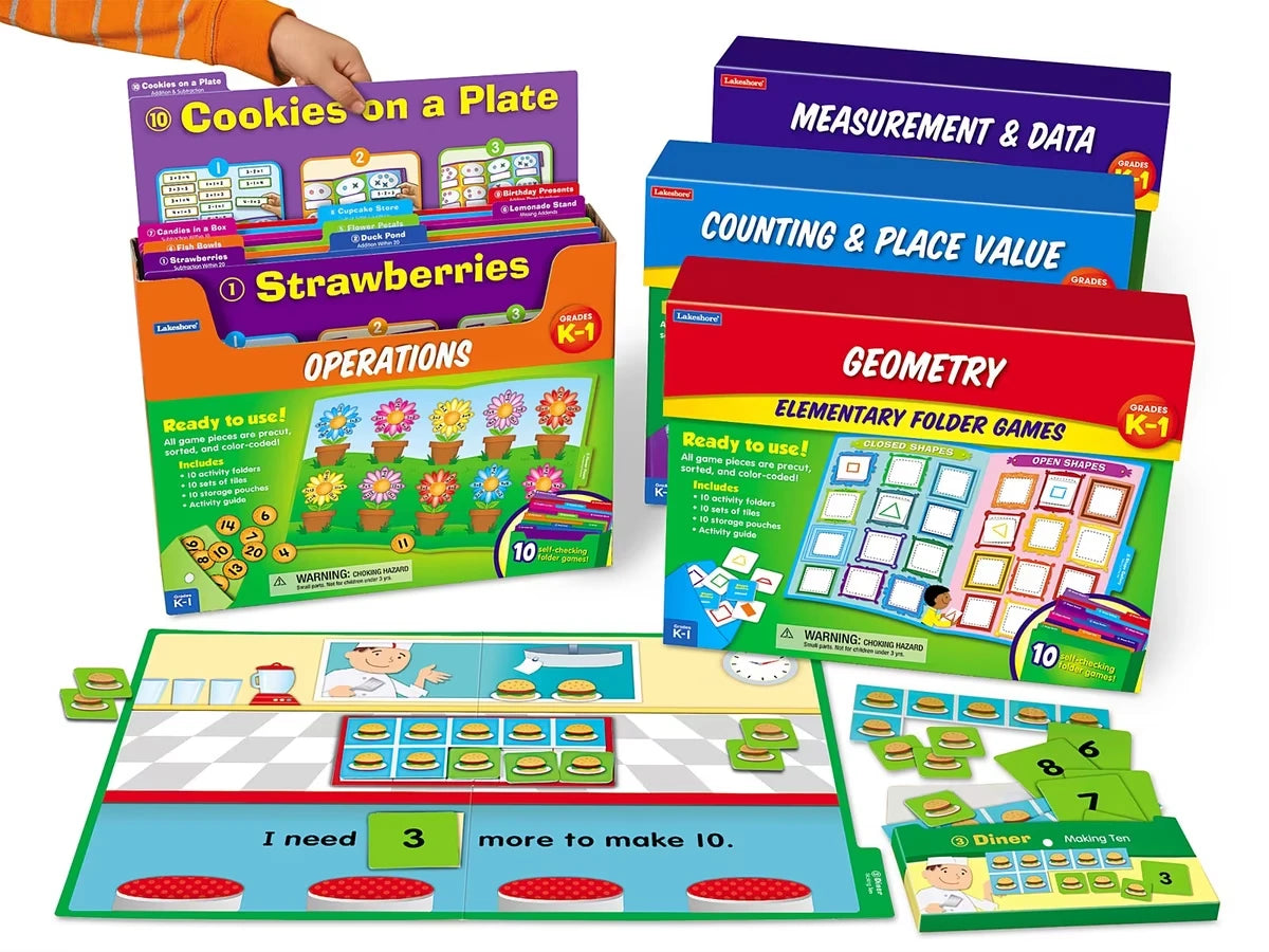 Math Folder Game Libraries - K-Gr. 1 - Complete Set - US 2129