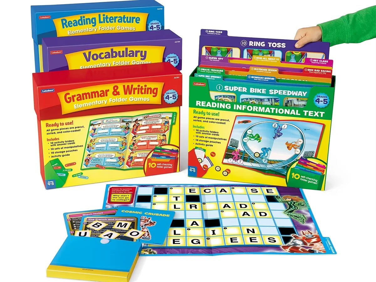 Reading & Writing Skills Folder Game Libraries Gr. 4-5 - Complete Set - US 2548