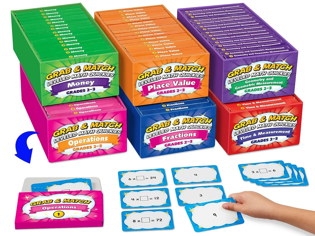 Grab & Match Leveled Math Quickies - Gr. 2-3 - Complete Set - US 9203