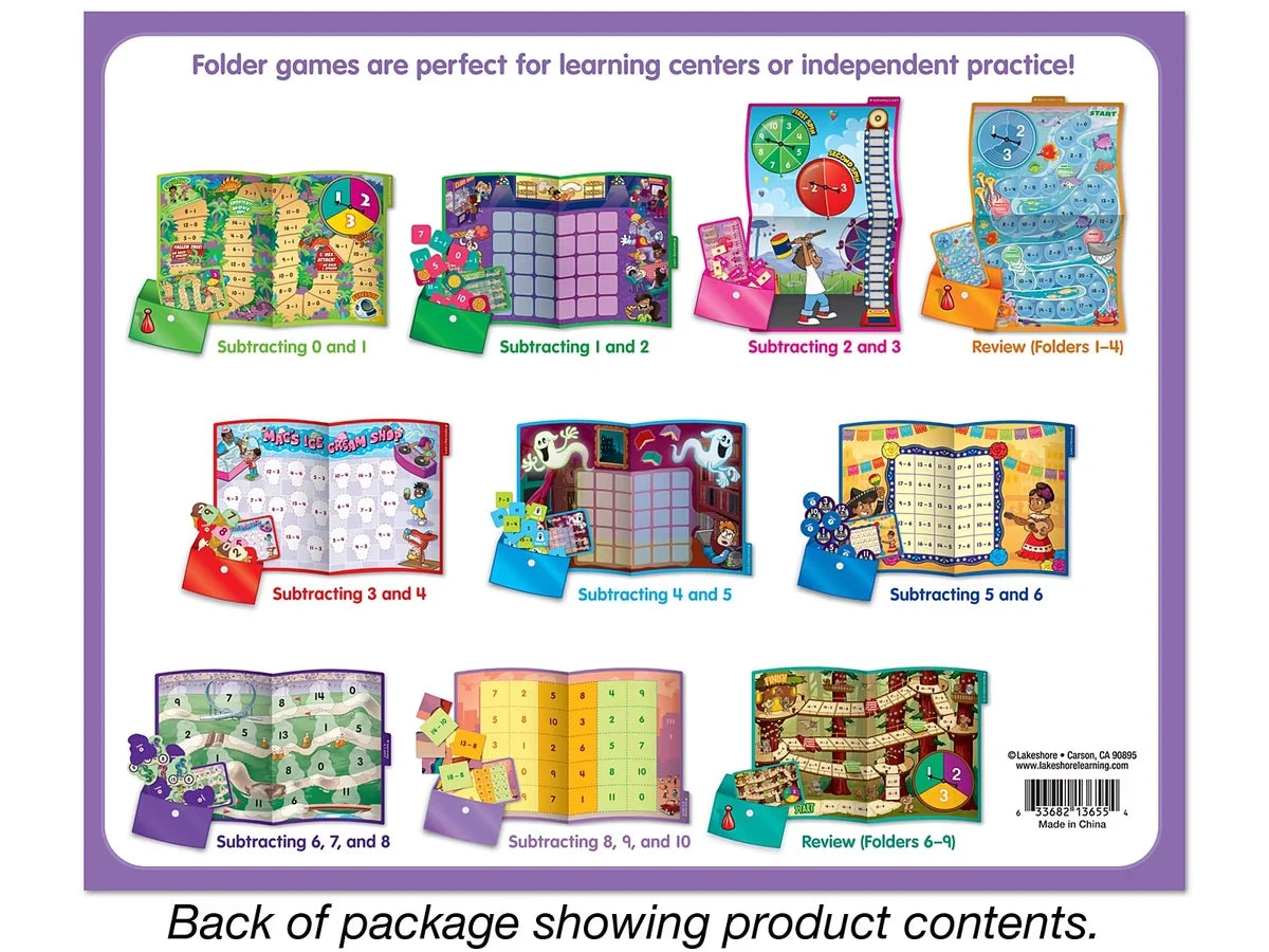 Subtraction Facts Folder Game Library - K-Gr. 2 - US 5115