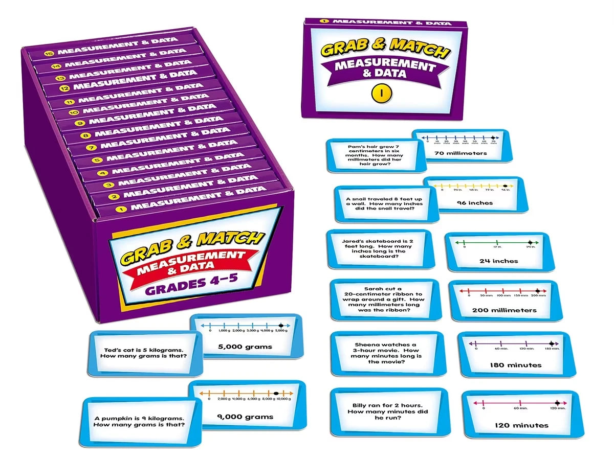 Grab & Match Leveled Measurement & Data Quickies - Gr. 4-5 - US 1446