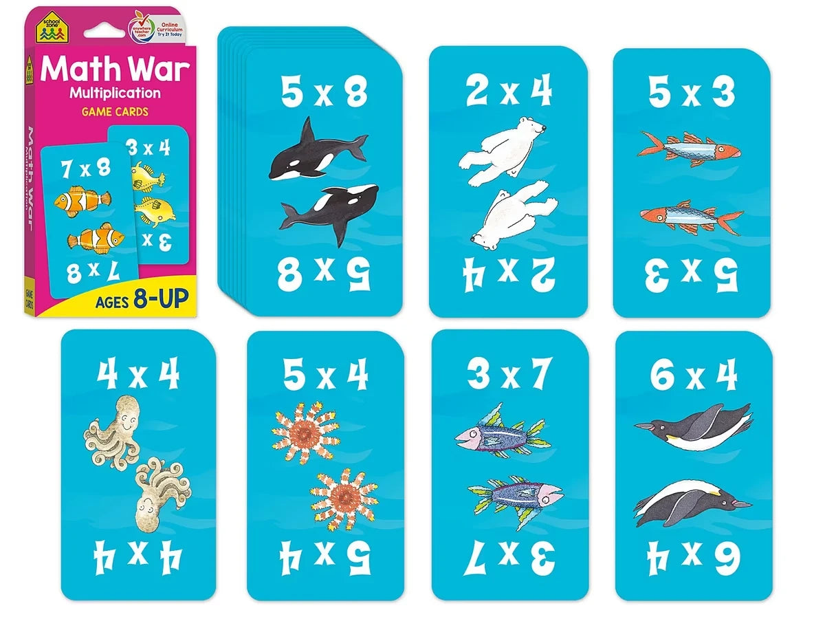 Math War: Multiplication Game Cards - US 5393