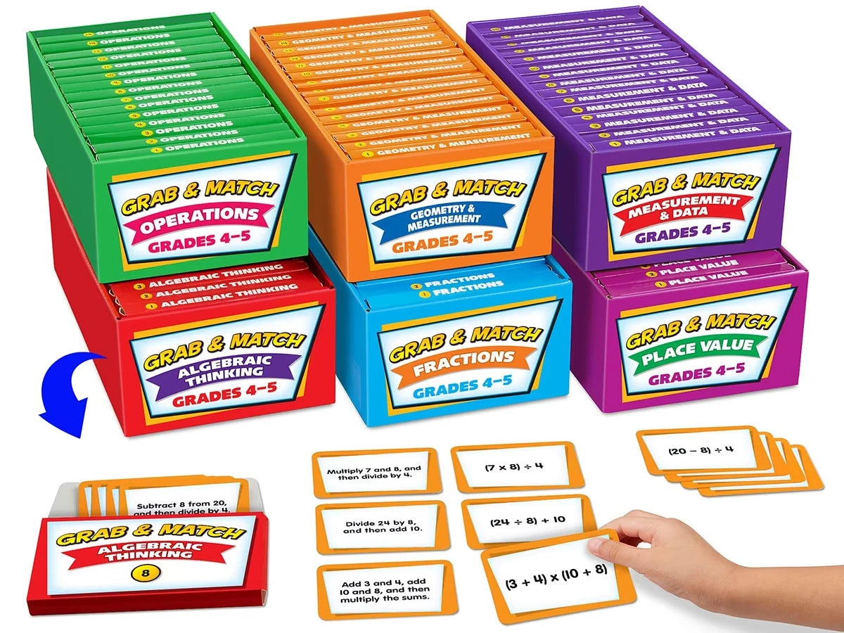 Grab & Match Leveled Math Quickies - Gr. 4-5 - Complete Set - US 6919