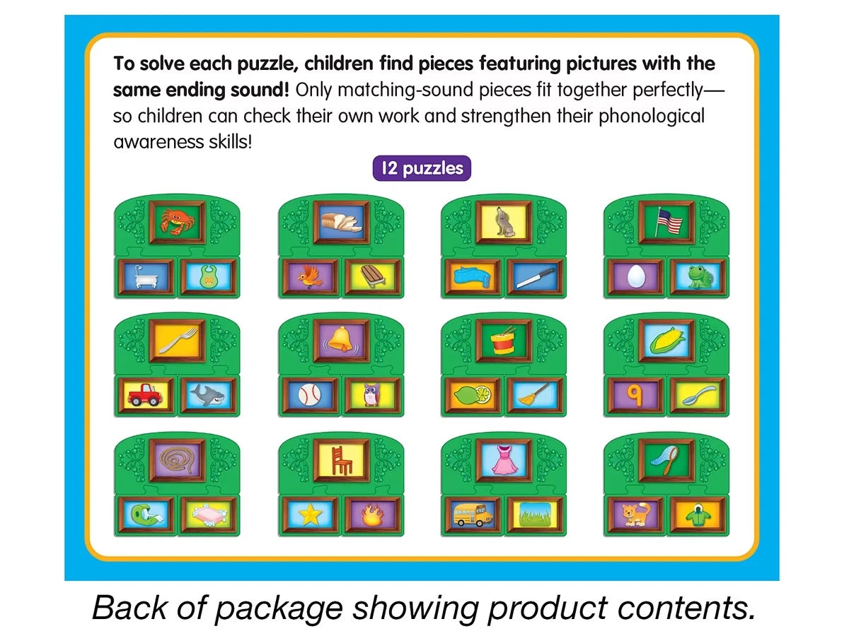 Ending Sounds Learning Puzzles - US 9550