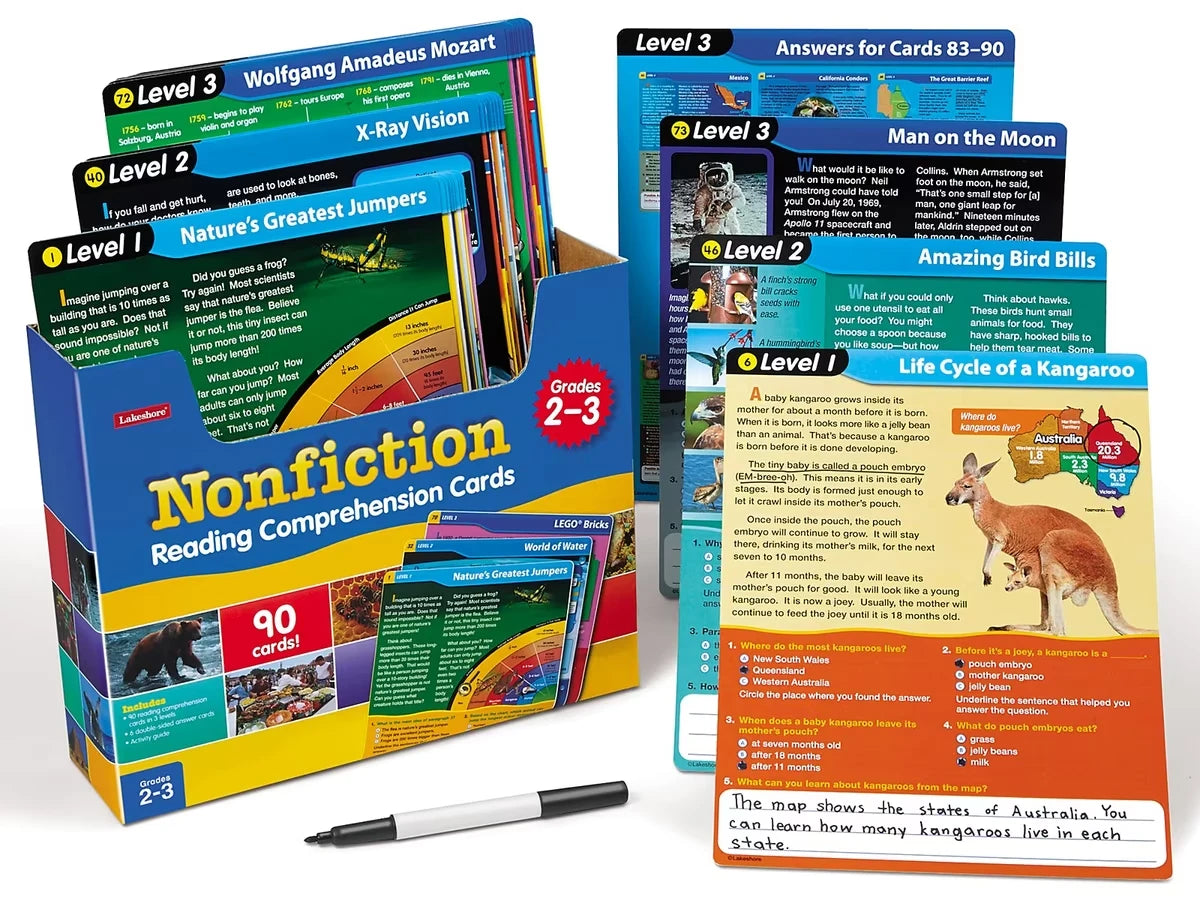 Nonfiction Reading Comprehension Practice Cards - Gr. 2-3 - US 7341