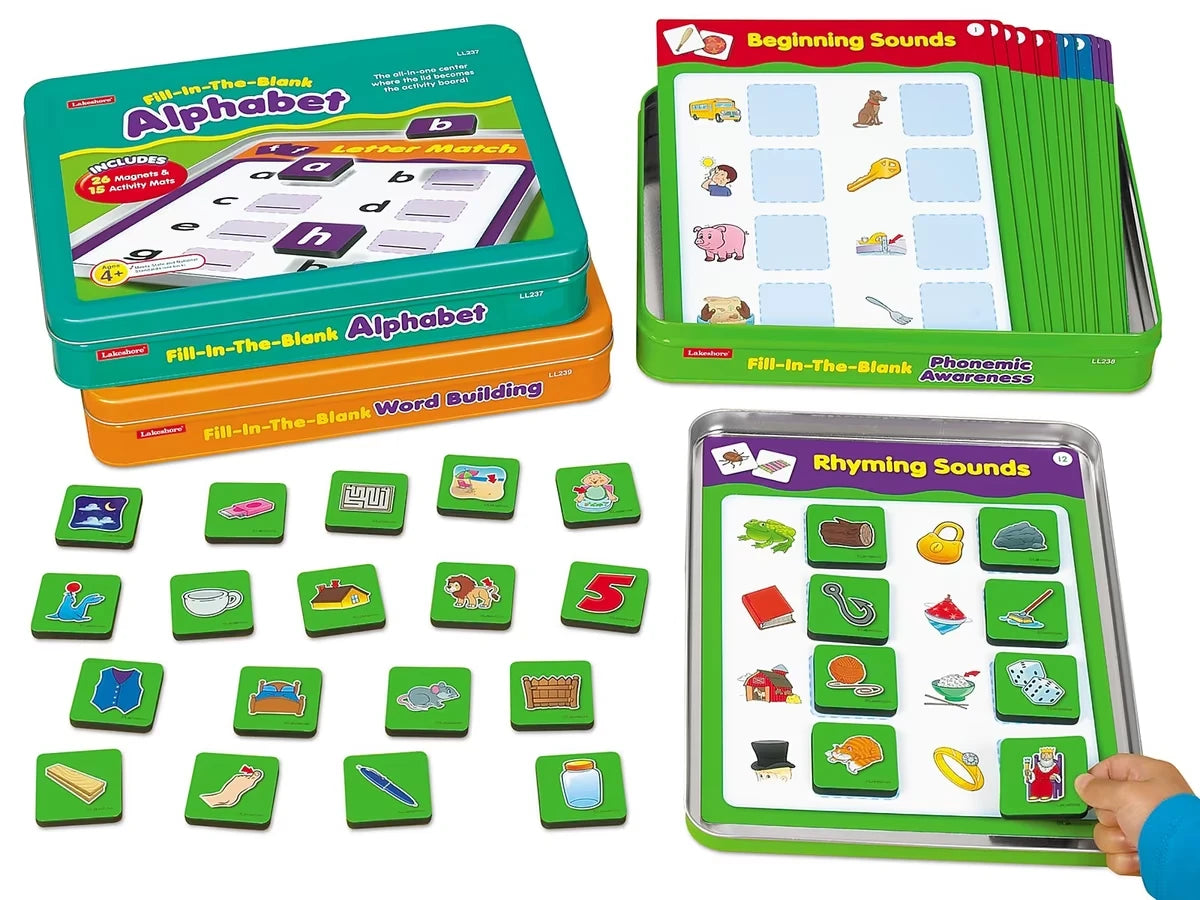 Fill-In-The-Blank Magnetic Activity Tins - Complete Set - US 5474
