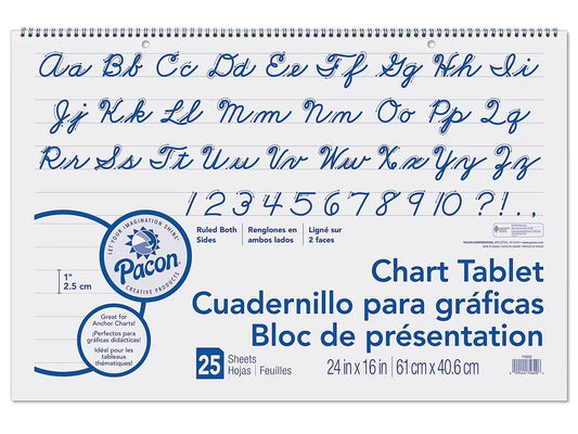 1" Ruled Chart Tablets - US 8128
