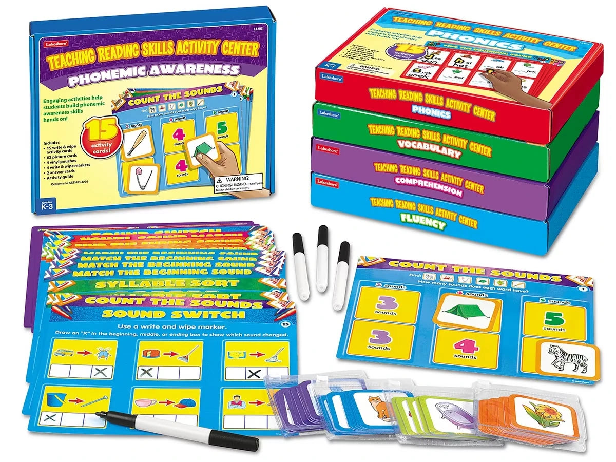 Teaching Reading Skills Activity Centers - Complete Set - US 4799