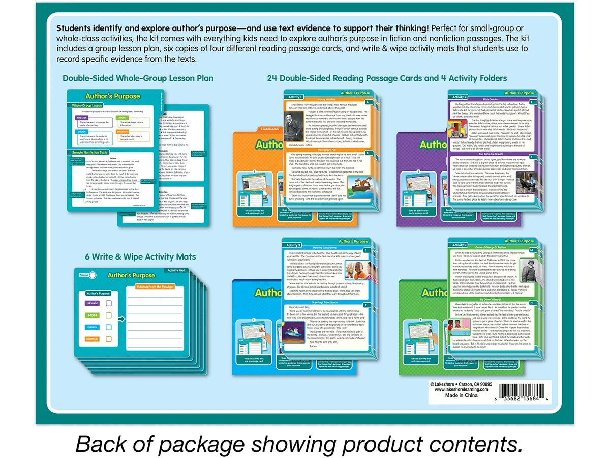 Author’s Purpose Finding Evidence Kit - Gr. 2-3 - US 6523
