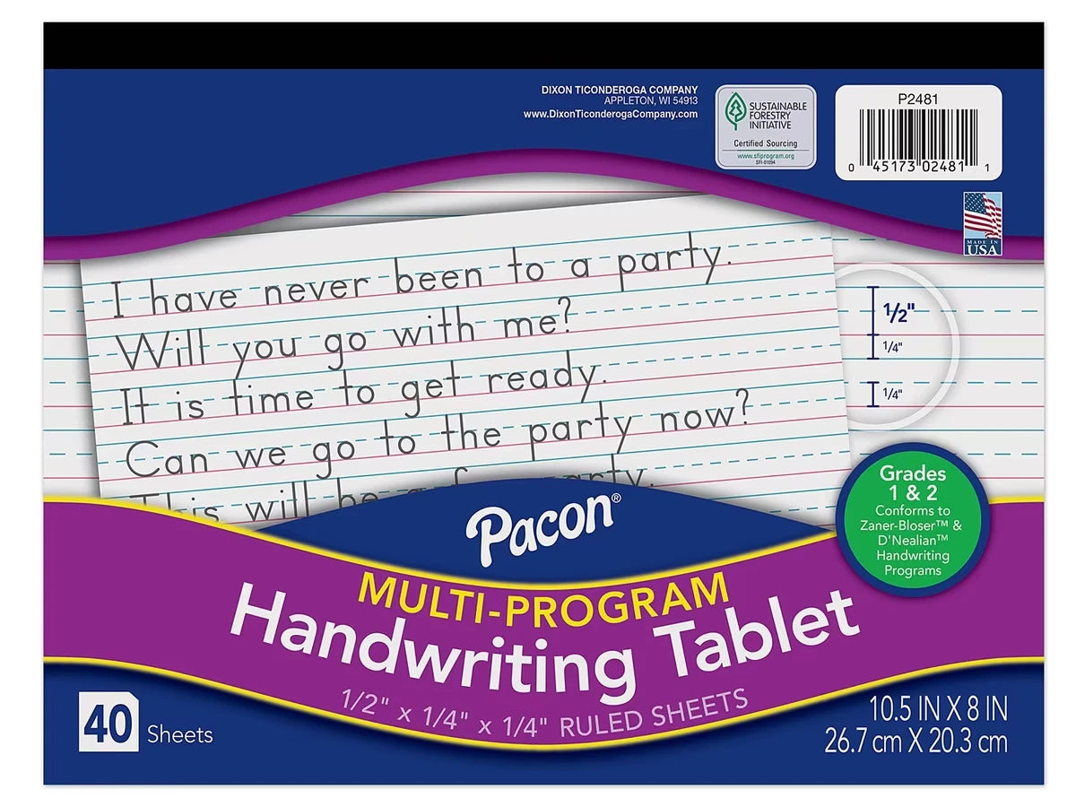 Handwriting Tablet - Gr. 1-2 - US 7555