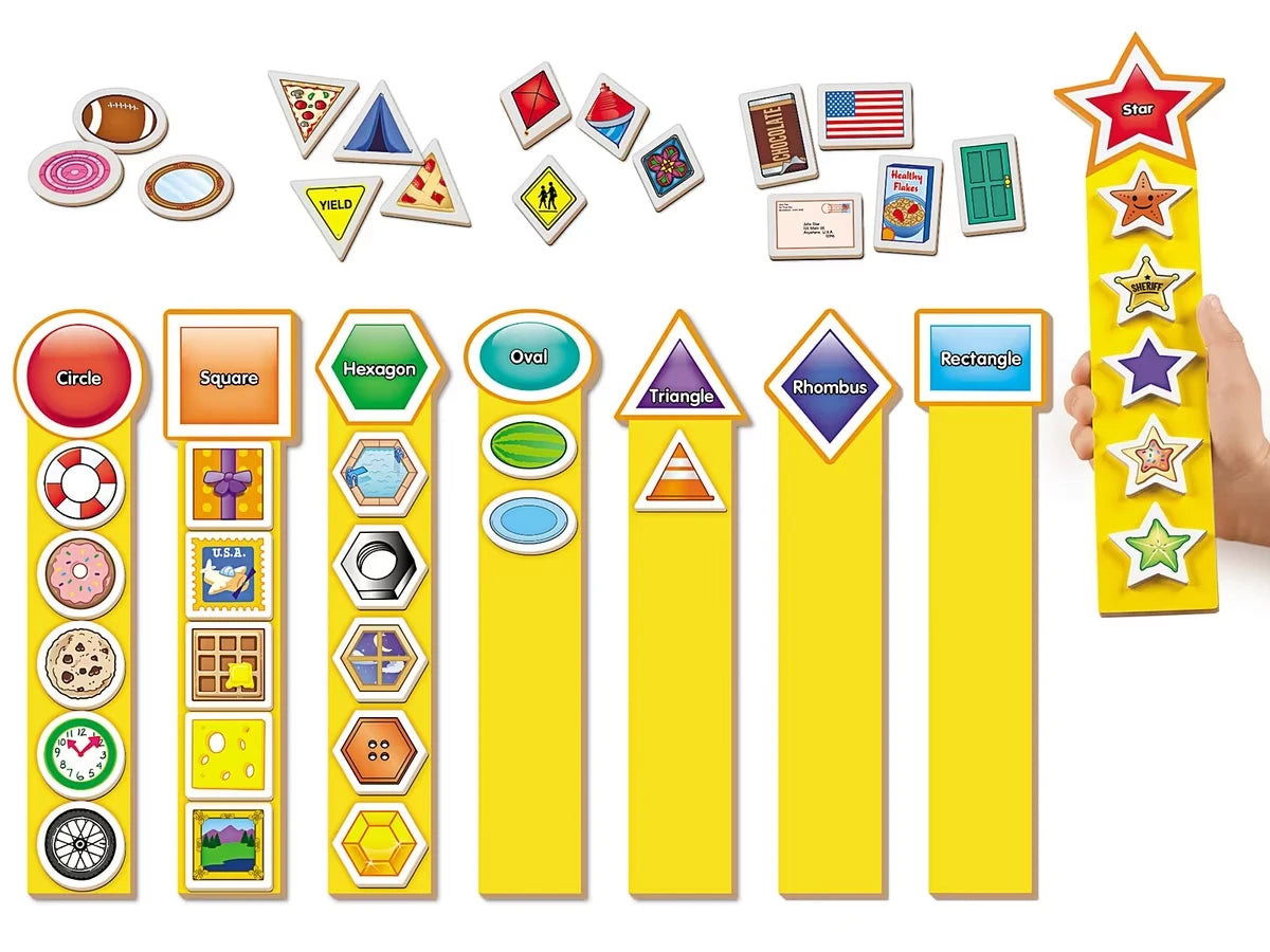 Magnetic Shape Sorting Rods - US 3329