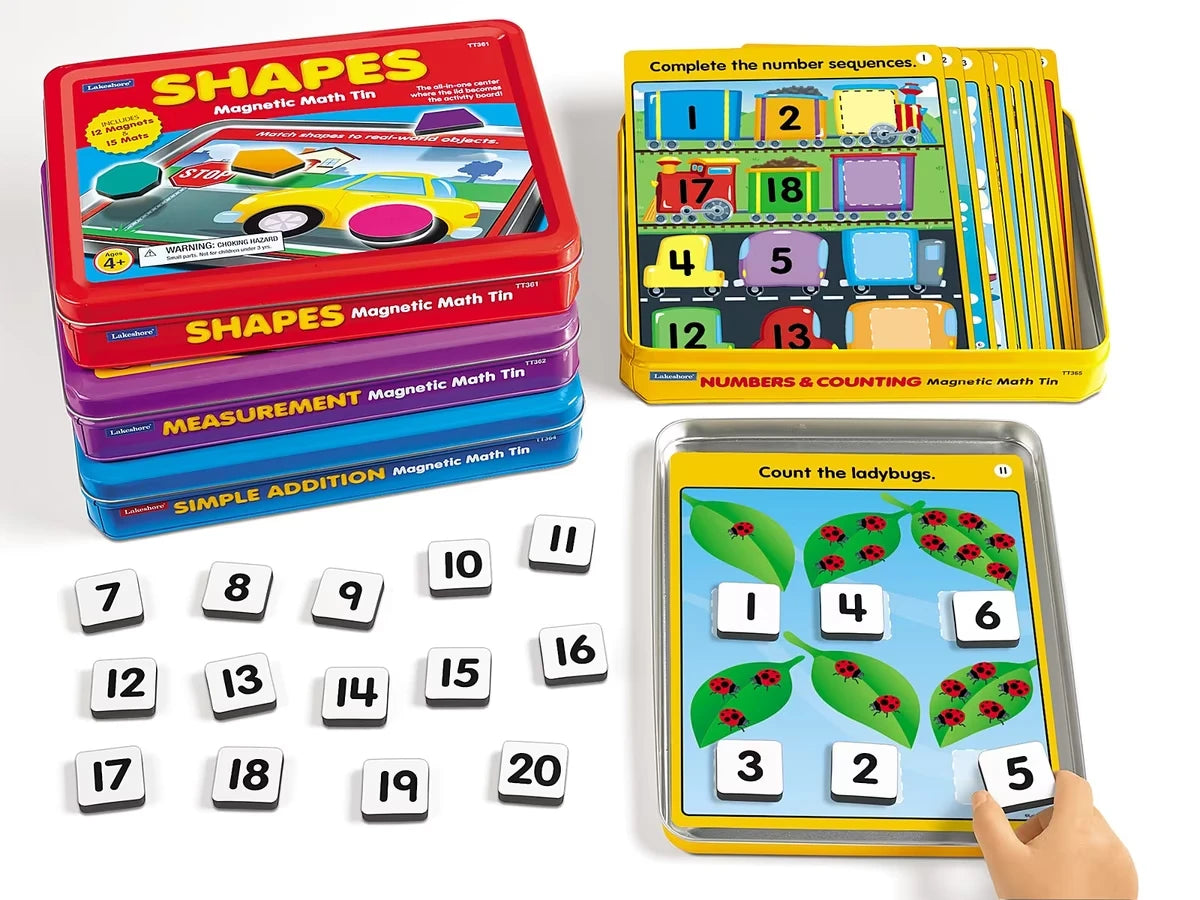 Magnetic Math Activity Tins - Complete Set - US 8553