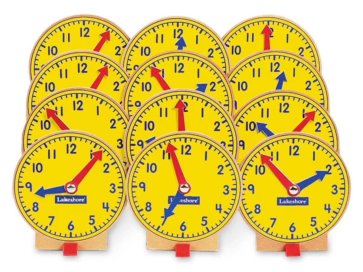 Lakeshore Student Clocks - Set of 12 - US 5817