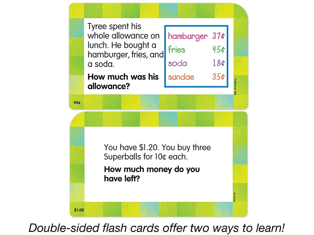 Math Word Problem Flash Cards - Gr. 1-3 - US 5185