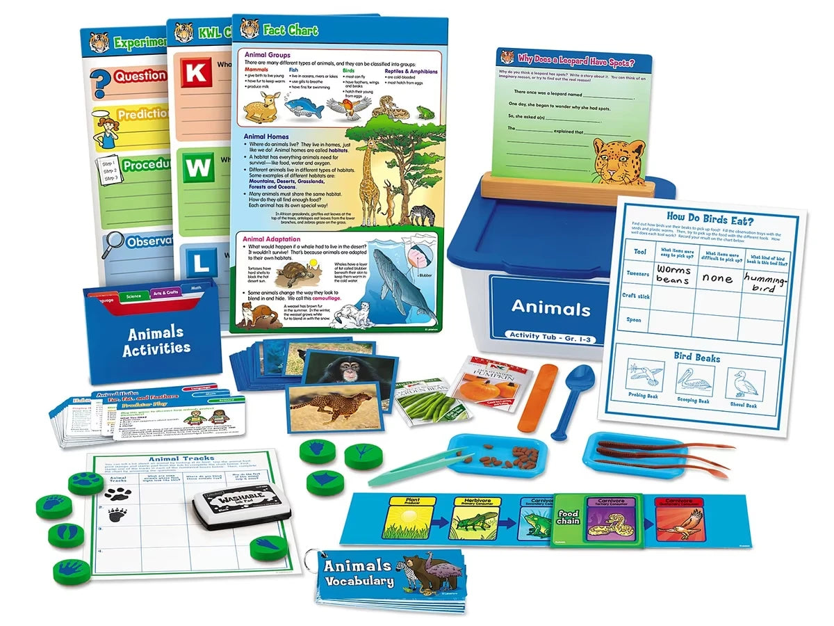 Animals Activity Tub - Gr. 1-3 - US 9171