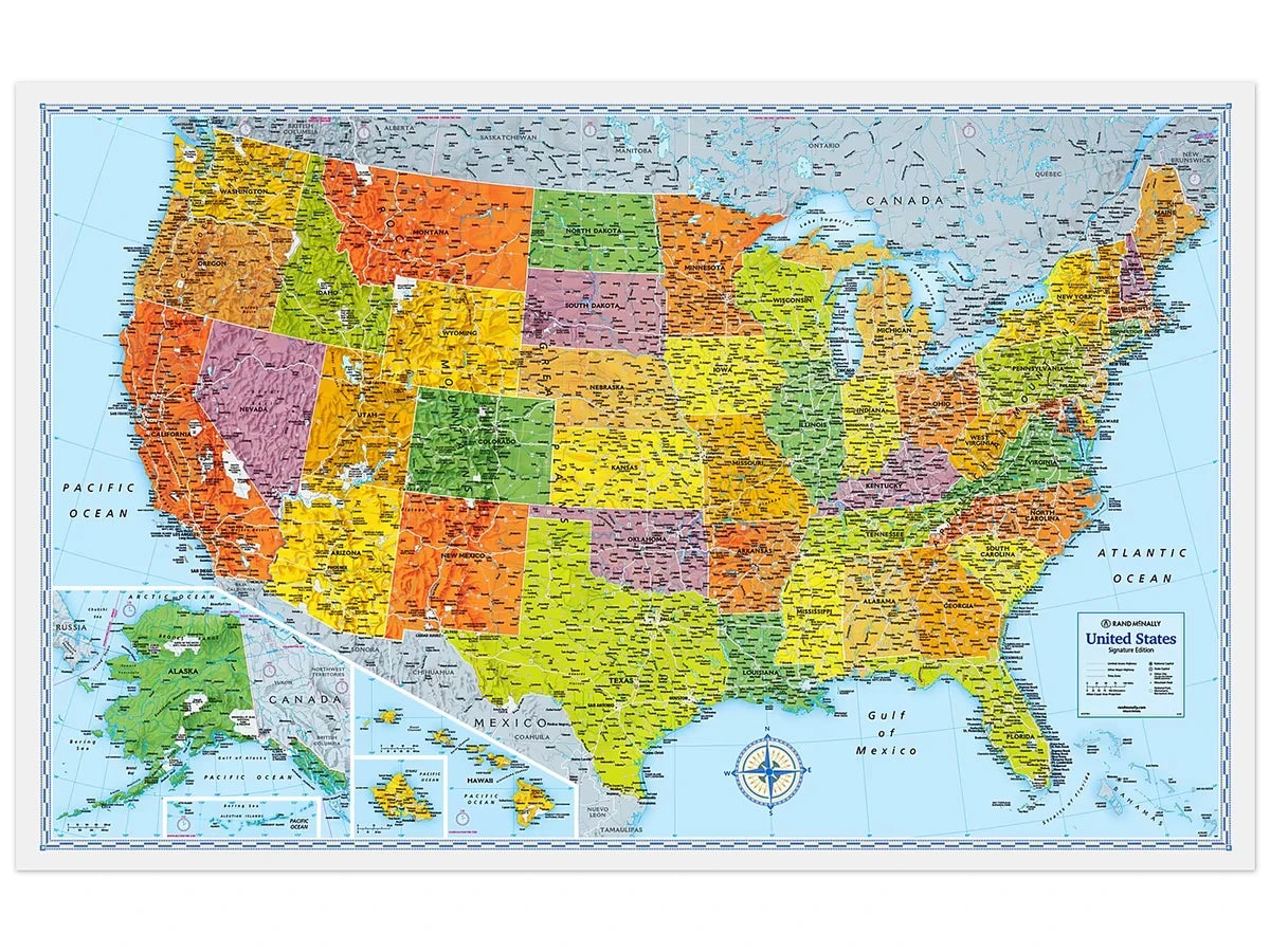 Foldout U.S.A. Map - US 5176