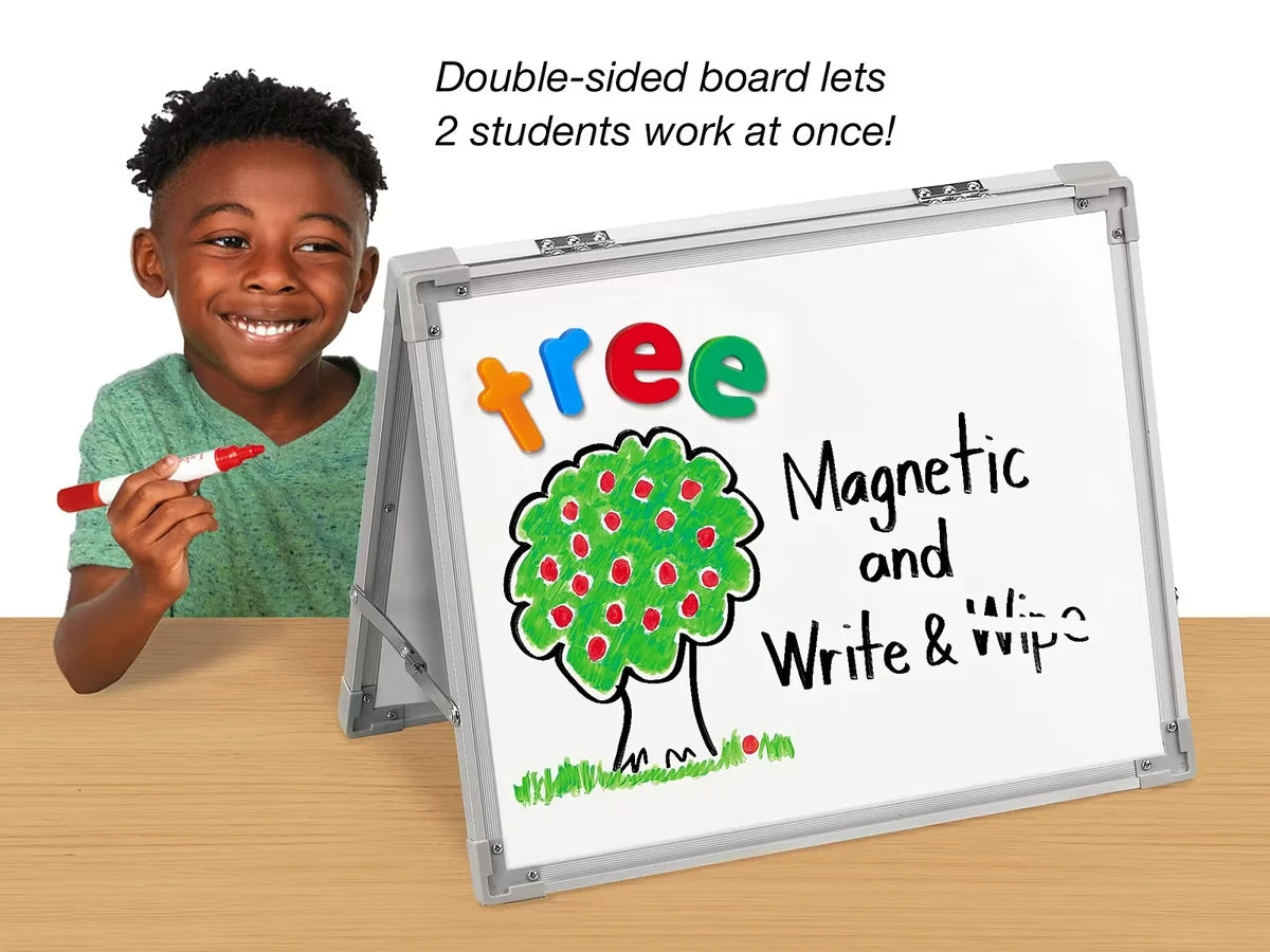 Double-Sided Write & Wipe Magnetic Easel - US 7793